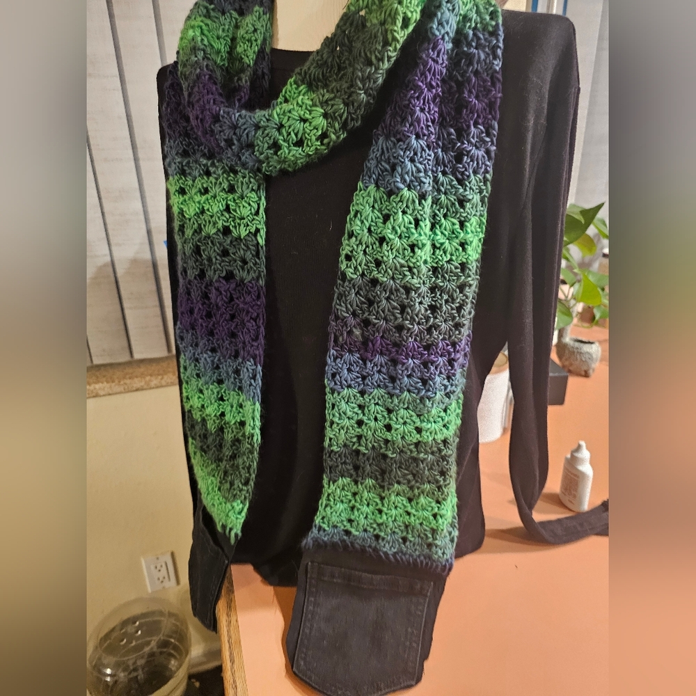 Multicolor Crochet Scarf